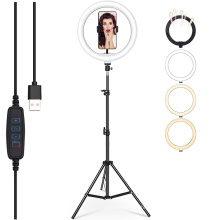 LED Selfie Ring Light with Tripod Stand Photography Studio Ring Lamp for TikTok Youtube Live Makeup Video Ring Lights